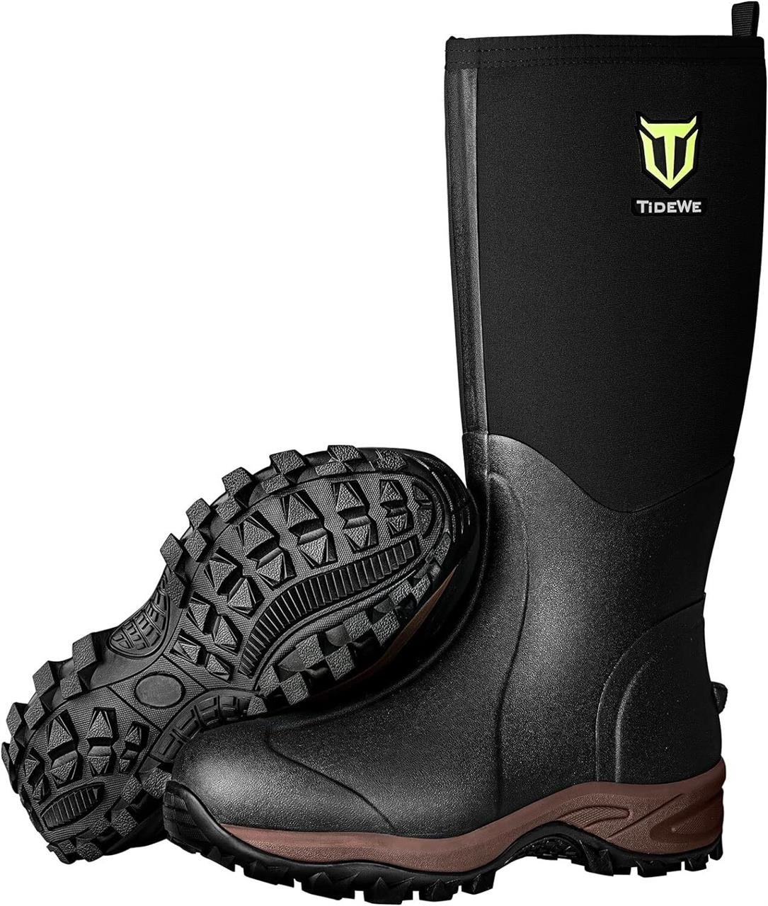TIDEWE Rubber Neoprene Boots  Waterproof Size 6