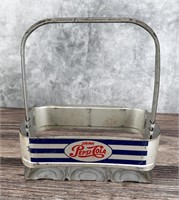 1950s Blue Stripe Pepsi Cola Six Pack Carrier