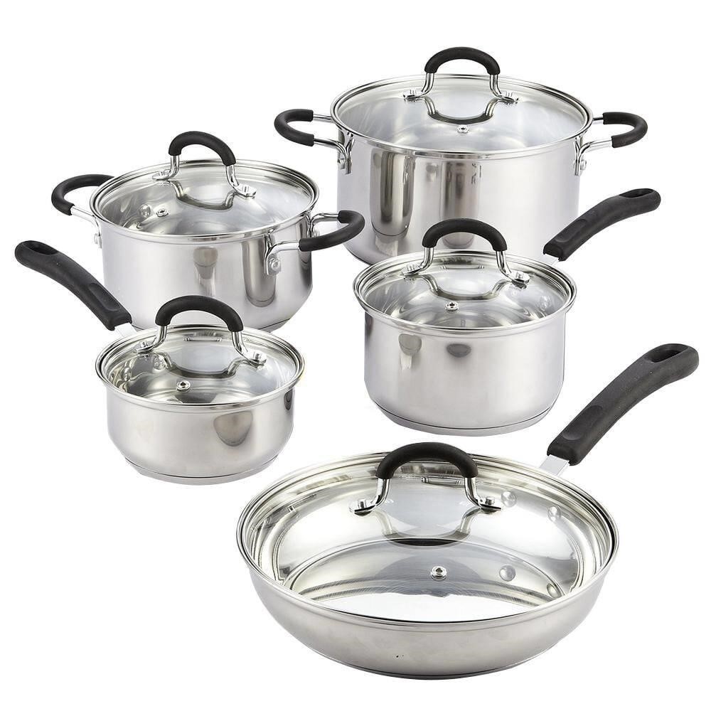 10-Pc Stainless Steel Cookware Set