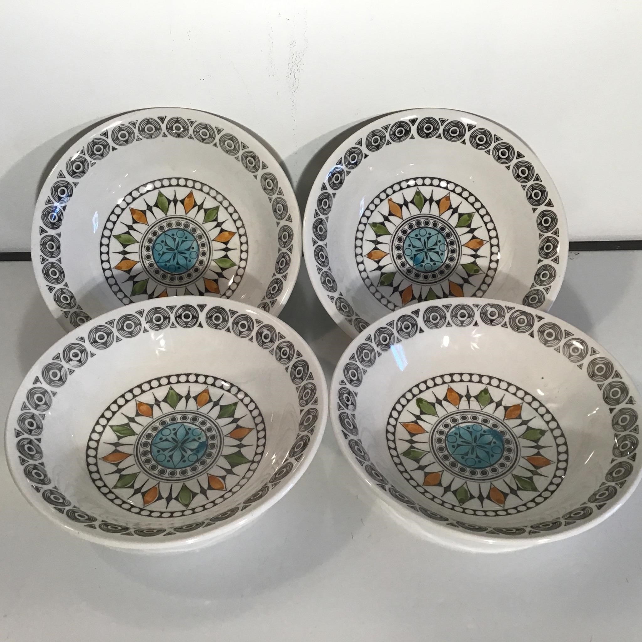 KATHIE WINKLE SET OF 4 CEREAL BOWLS ENGLAND