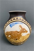 Leigh Smith "Deer Nation" 6-159 Pottery Circa 19