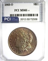 1883-O Morgan PCI MS65+ Golden Toning