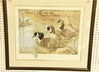 “Profiles and Reflections” framed Canada Goose