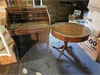 Vintage Drum Table- Secretary Desk