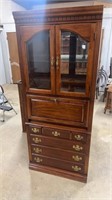 Display Cabinet w/ Desk and Drawers