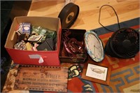 Playing Cards, clocks, fan, Misc.