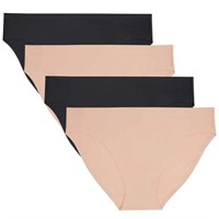 4-Pk Halston Women's XL No Show Bikini Underwear,