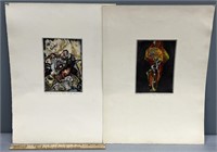 2 MCM Artist Signed Etchings