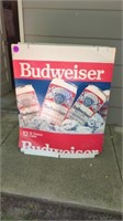 CARDBOARD BUDWEISER ADVERTISMENT BOX