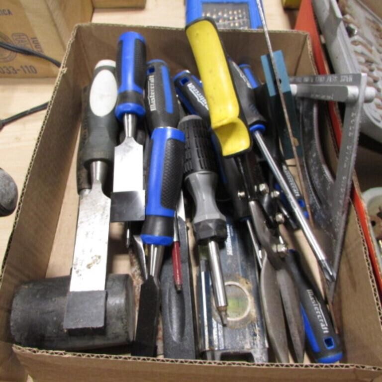 BOX OF MISC TOOLS