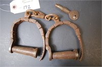 Alcatraz Prison Iron Handcuffs W/ Key