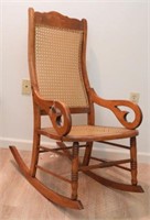 Lot #4756 - Antique Maple cane seat and back