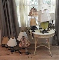Lot #4758 - Large selection of lamps in various