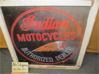 Indian MotoCycles Antique Sash Window Display