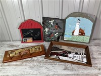 Slate Paintings, coat Rack, Picture, Chalk Board