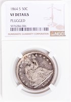 Coin 1864-S Seated Liberty Half Dollar VF*