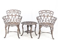 Furniture Wrought Iron Patio Table & Chairs