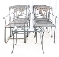 Furniture Metal Patio Chairs, Rockers and Table