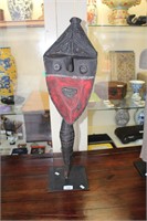 Carved tribal wooden mask