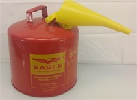 Eagle 5 gal gas can w/built in funnel