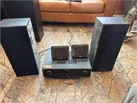 Magnavox  amplifier and 4 speakers.