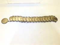 Bracelet made from Mexican Coins - C. 1960’s -