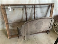 Antique Footboard & box spring