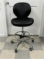 Black Leather Adjustable Task Chair