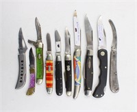 (10) Vintage Pocket Knife Lot COAST Hammer
