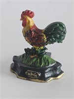 NICE VTG CAST IRON ROOSTER STEPPING STOOP DOOR