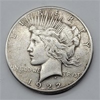 1922 S PEACE SILVER DOLLAR