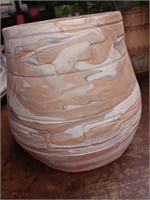 Multiple Colored Clay Fired Vase