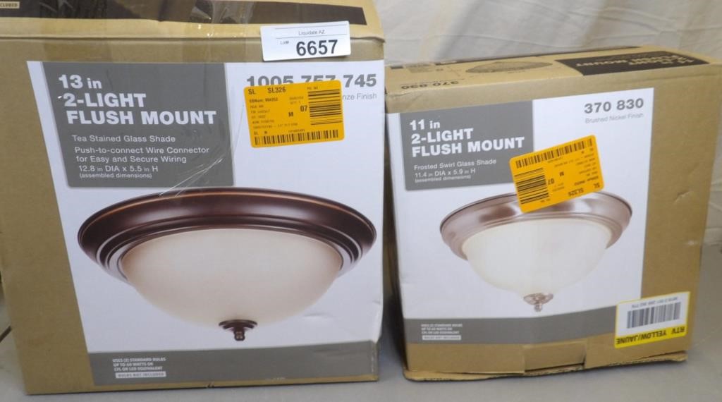 2x Flush Mount Lights