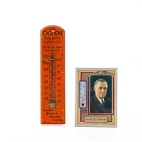 (2) Small Vintage Thermometers