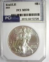 2016 Silver Eagle PCI MS70