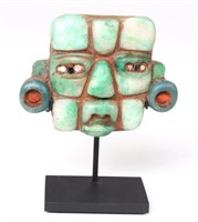 Pre-Columbian Mosaic Maskette, Stoetzer INC. COA