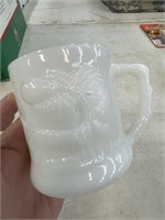 Grog the caveman milk glass coffee mug