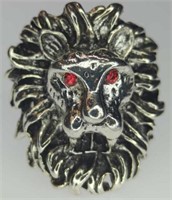 Gemstone eyeball lion ring size 10