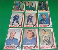 9x 1969-70 O-Pee-Chee Hockey Cards Doak Stewart +