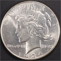 1934 PEACE DOLLAR AU/BU