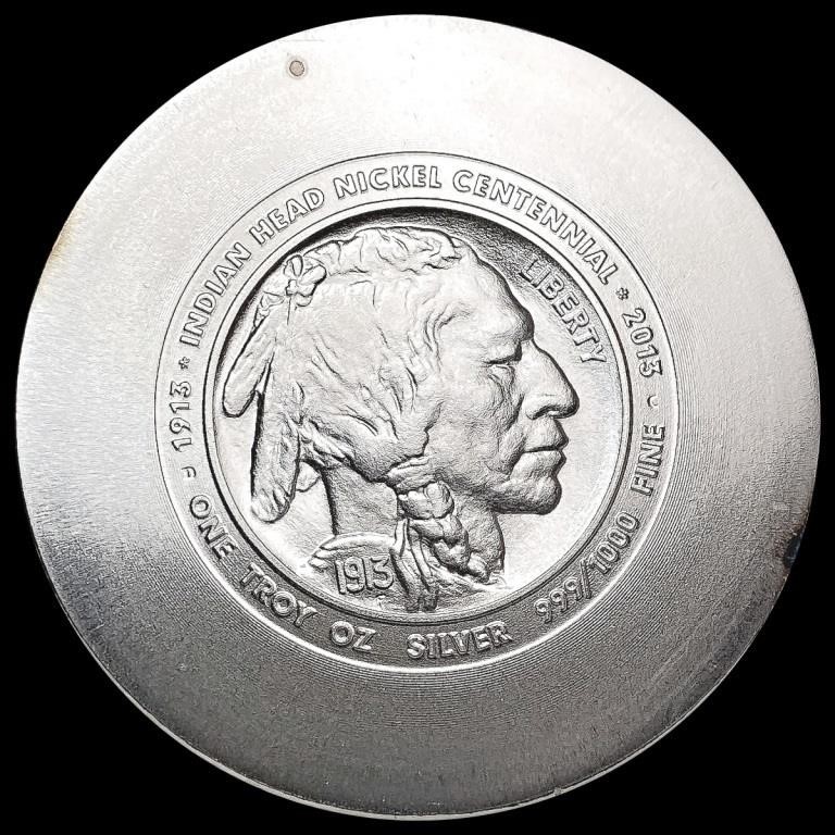 2013 US 1oz Silver Buffalo Nickel Medal