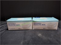 (2)Box of Disposable Protective Mask, 50ct