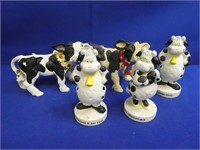 (5) Cow Figurines