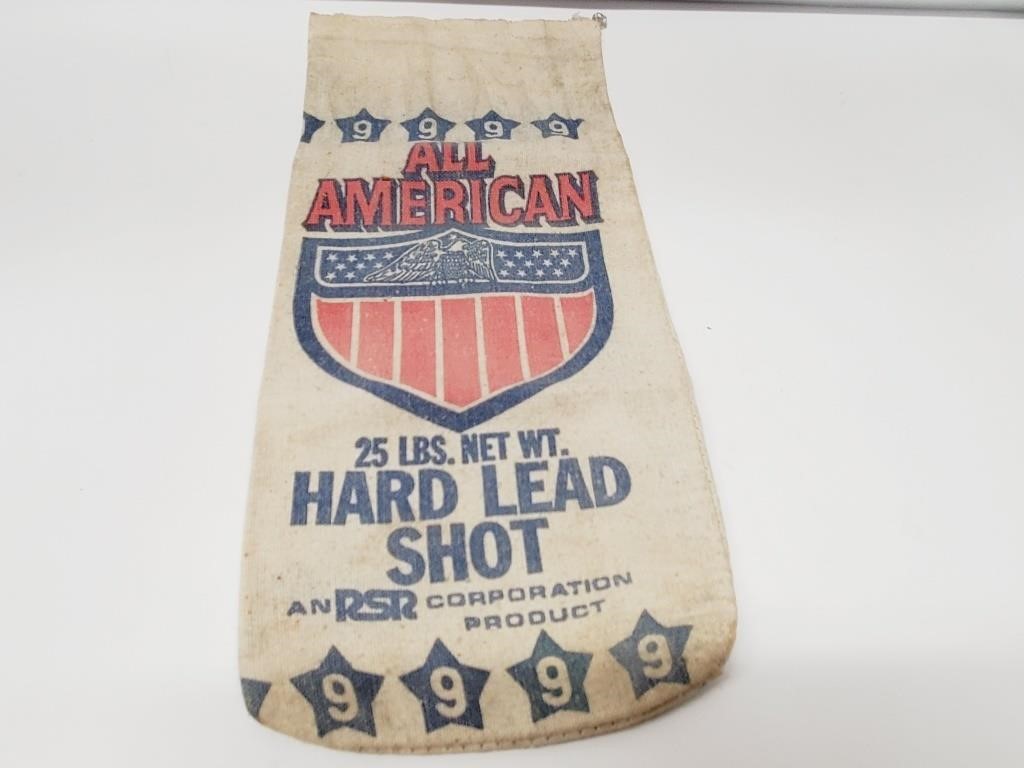 All American Lead Shot Cotton Bag Empty