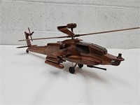 Heavy Wood Model Helicopter  22 1/2" Long