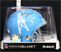 Autograph Earl Campbell Oiler mini helmet w/ COA