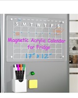 (New) 2 pcs Magnetic Acrylic Calendar for Fridge