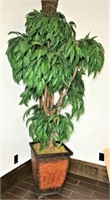 Potted Faux Leafy Tree