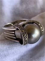 Sterling Silver Ring Sz 7.5