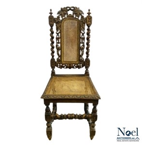 English Oak Jacobean Side Chair,  Circa 1670,